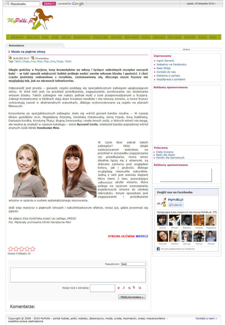 MyPolki.pl o klinice Handsome Men